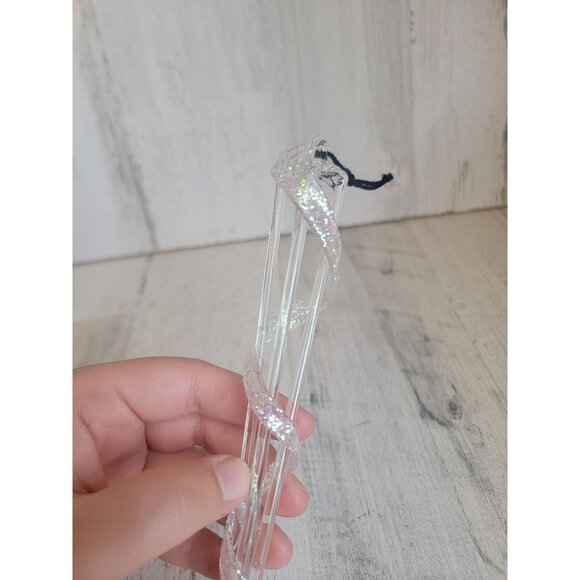 Acrylic spiral icicle glitter ornament Xmas decor - Picture 7 of 8